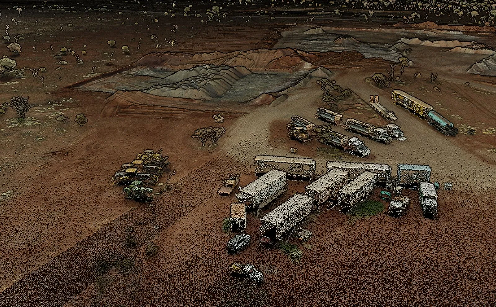 Colourised LiDAR point cloud
